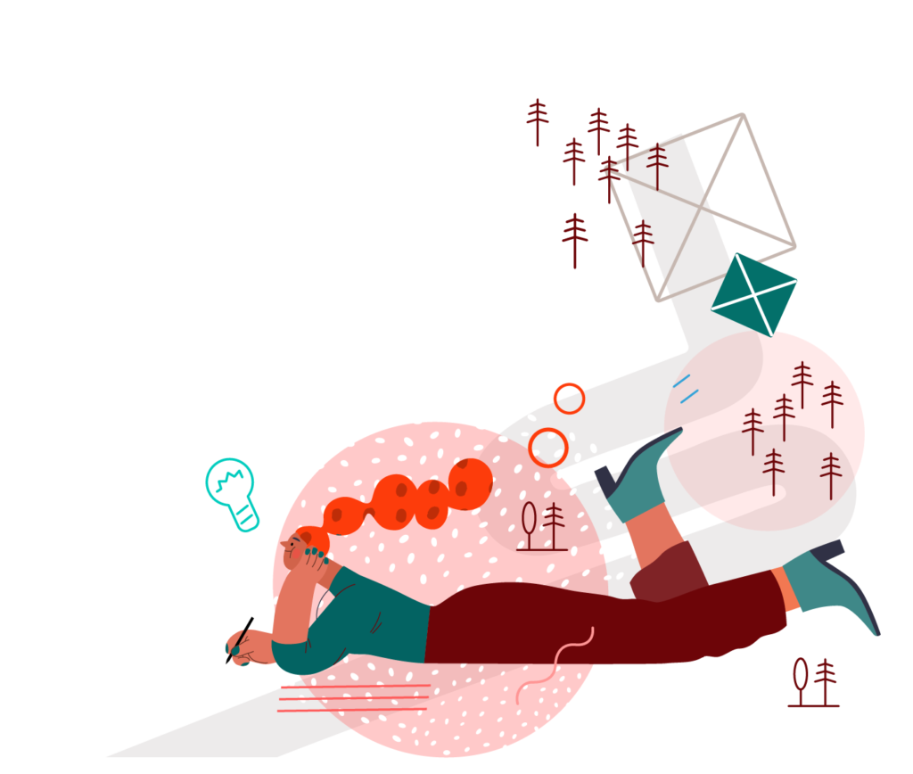 girl laying on the floor self-reflecting