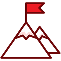 mountain with flag on top - end goal icon